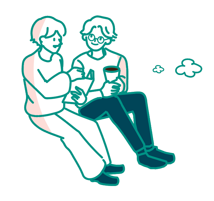 会話している2人